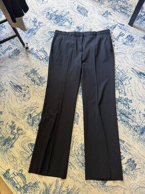 Theory Black Classic Straight Leg Good Wool Pant